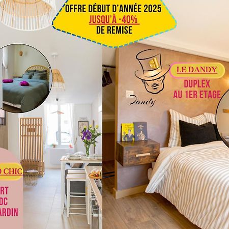 Ideal Pro & Couple - 2 Logements Theme Boho Chic Rdc & Dandy 1Er Etage - Quartier Calme - Jardin - Wifi Hd - Smart Tv - Parking Gratuit - Proche Centre & Transports - Ask Home 발랑시엔 외부 사진