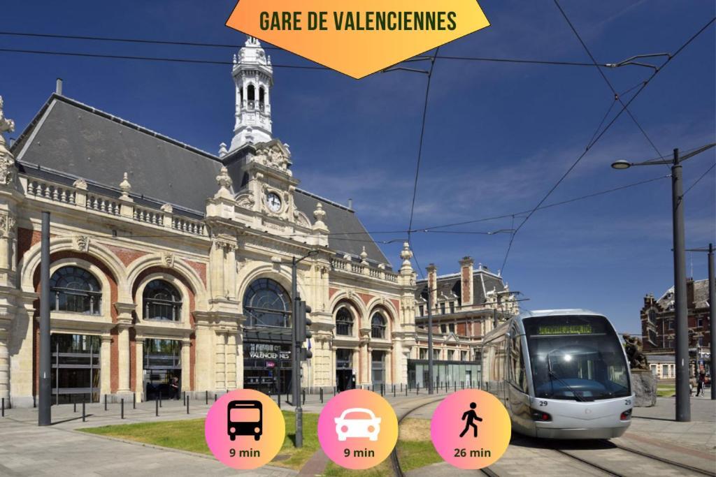 Ideal Pro & Couple - 2 Logements Theme Boho Chic Rdc & Dandy 1Er Etage - Quartier Calme - Jardin - Wifi Hd - Smart Tv - Parking Gratuit - Proche Centre & Transports - Ask Home 발랑시엔 외부 사진