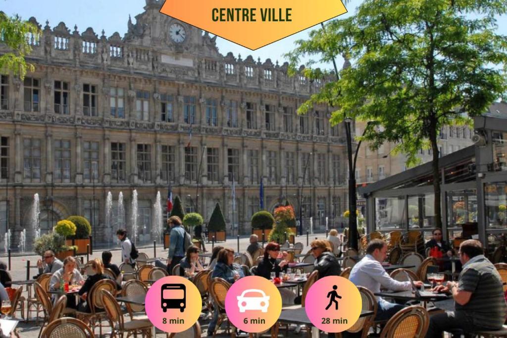 Ideal Pro & Couple - 2 Logements Theme Boho Chic Rdc & Dandy 1Er Etage - Quartier Calme - Jardin - Wifi Hd - Smart Tv - Parking Gratuit - Proche Centre & Transports - Ask Home 발랑시엔 외부 사진